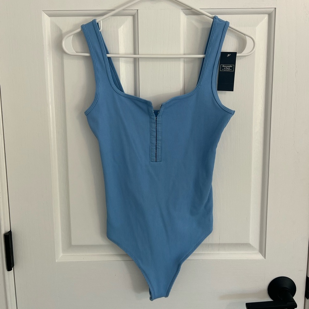 ABERCROMBIE: blue bodysuit